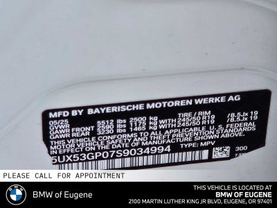 2025 BMW X3 30 xDrive 30 xDrive