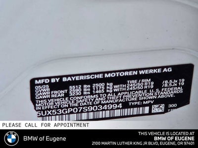 2025 BMW X3 30 xDrive 30 xDrive