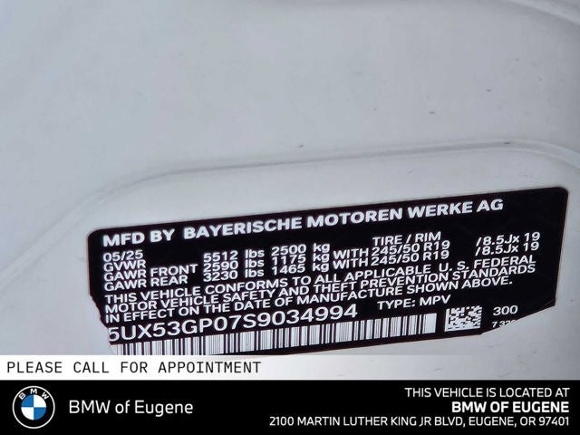 2025 BMW X3 30 xDrive 30 xDrive