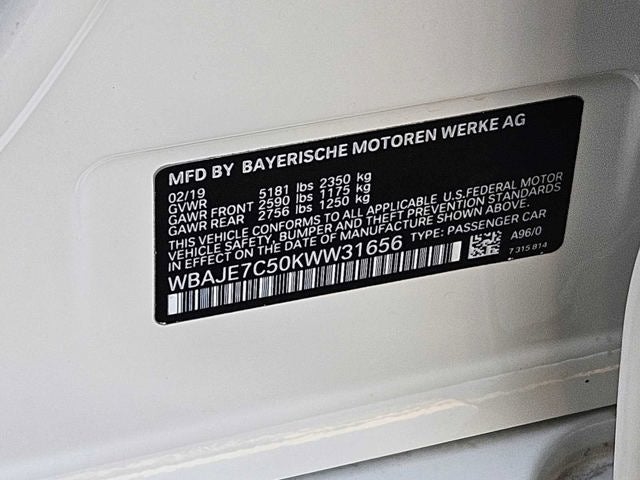 2019 BMW 5 Series 540i xDrive