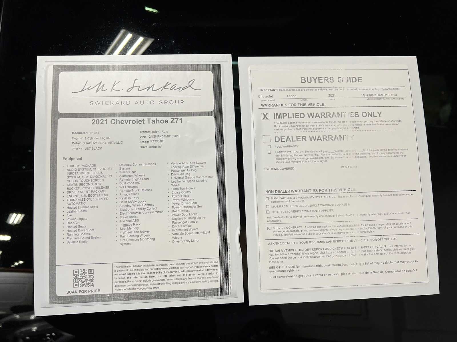 2021 Chevrolet Tahoe Z71