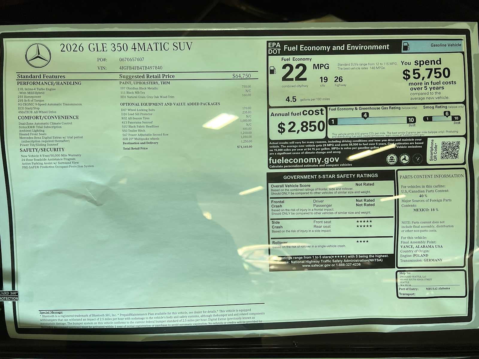 2026 Mercedes-Benz GLE 350 GLE 350