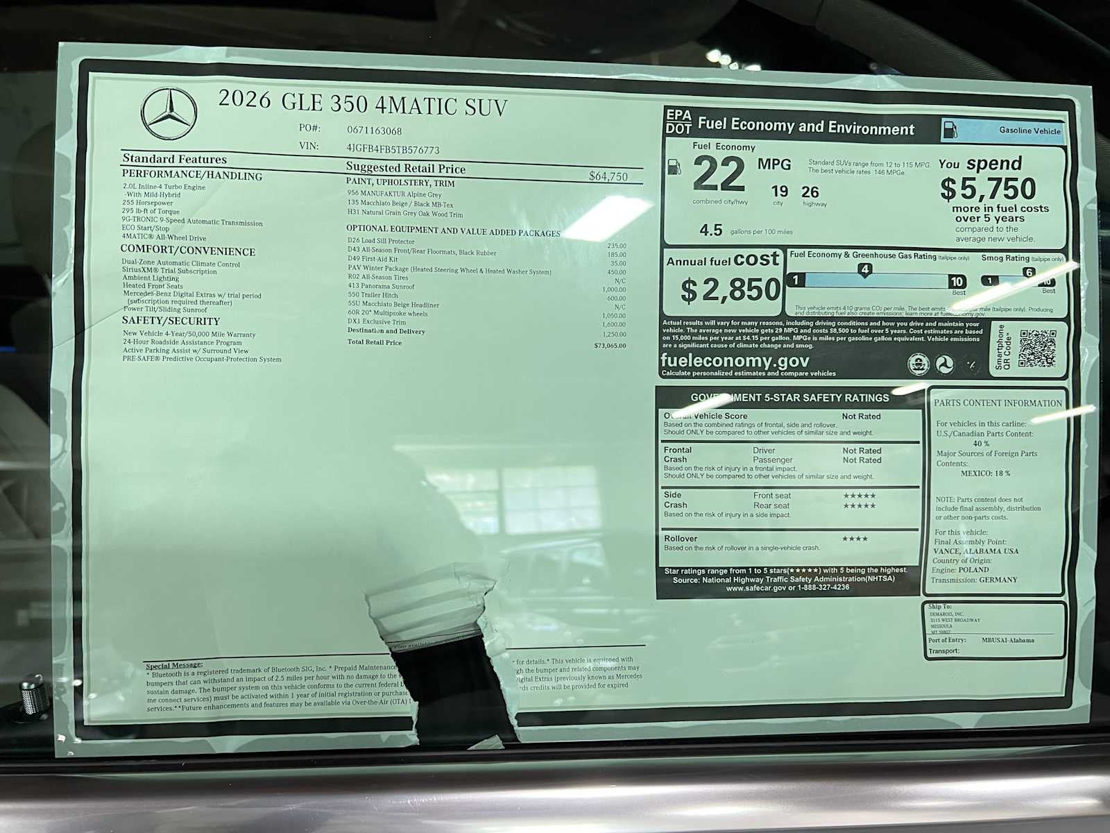 2026 Mercedes-Benz GLE 350 4MATIC® SUV