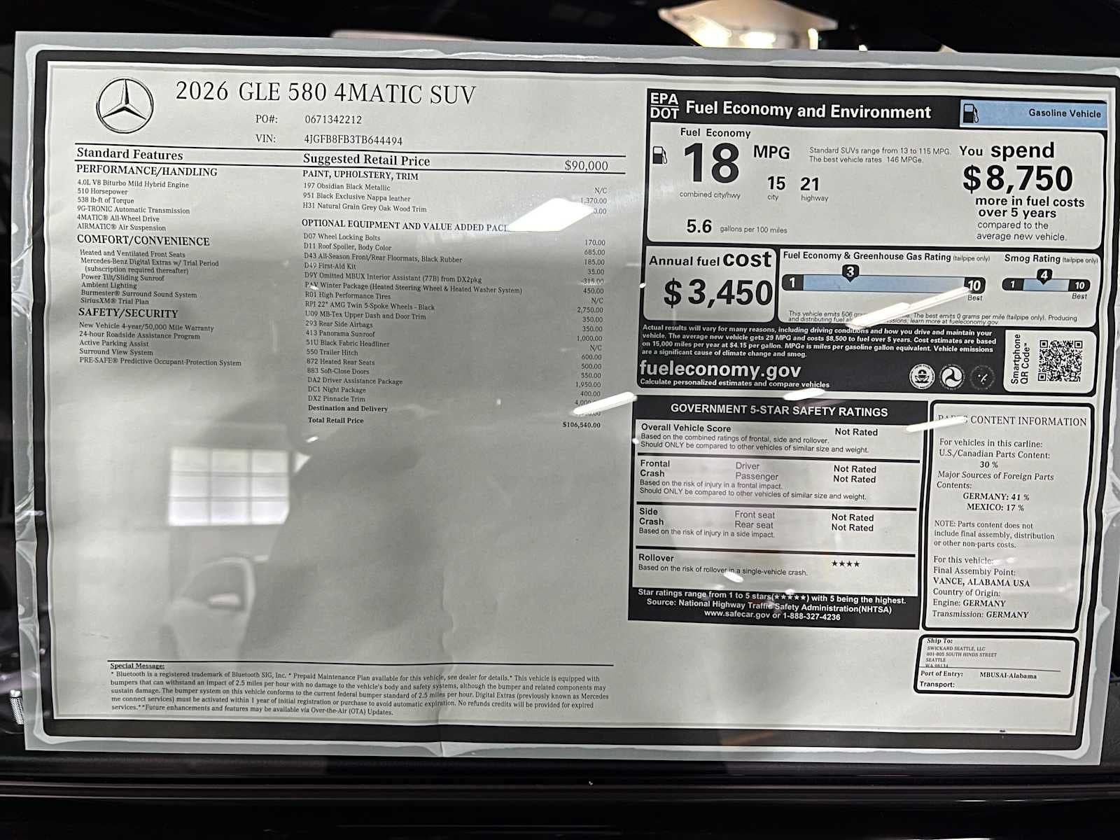 2026 Mercedes-Benz GLE 580 4MATIC® SUV