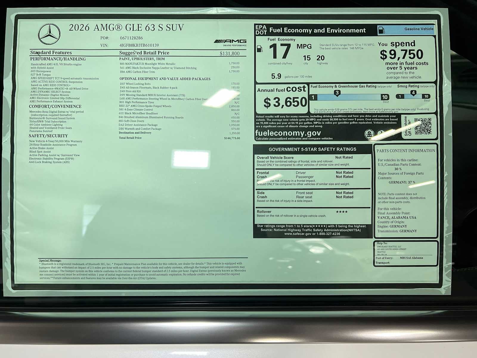 2026 Mercedes-Benz AMG® GLE 63 4MATIC®+ SUV