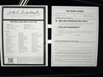 2026 Mercedes-Benz GLE 450 4MATIC® Coupe