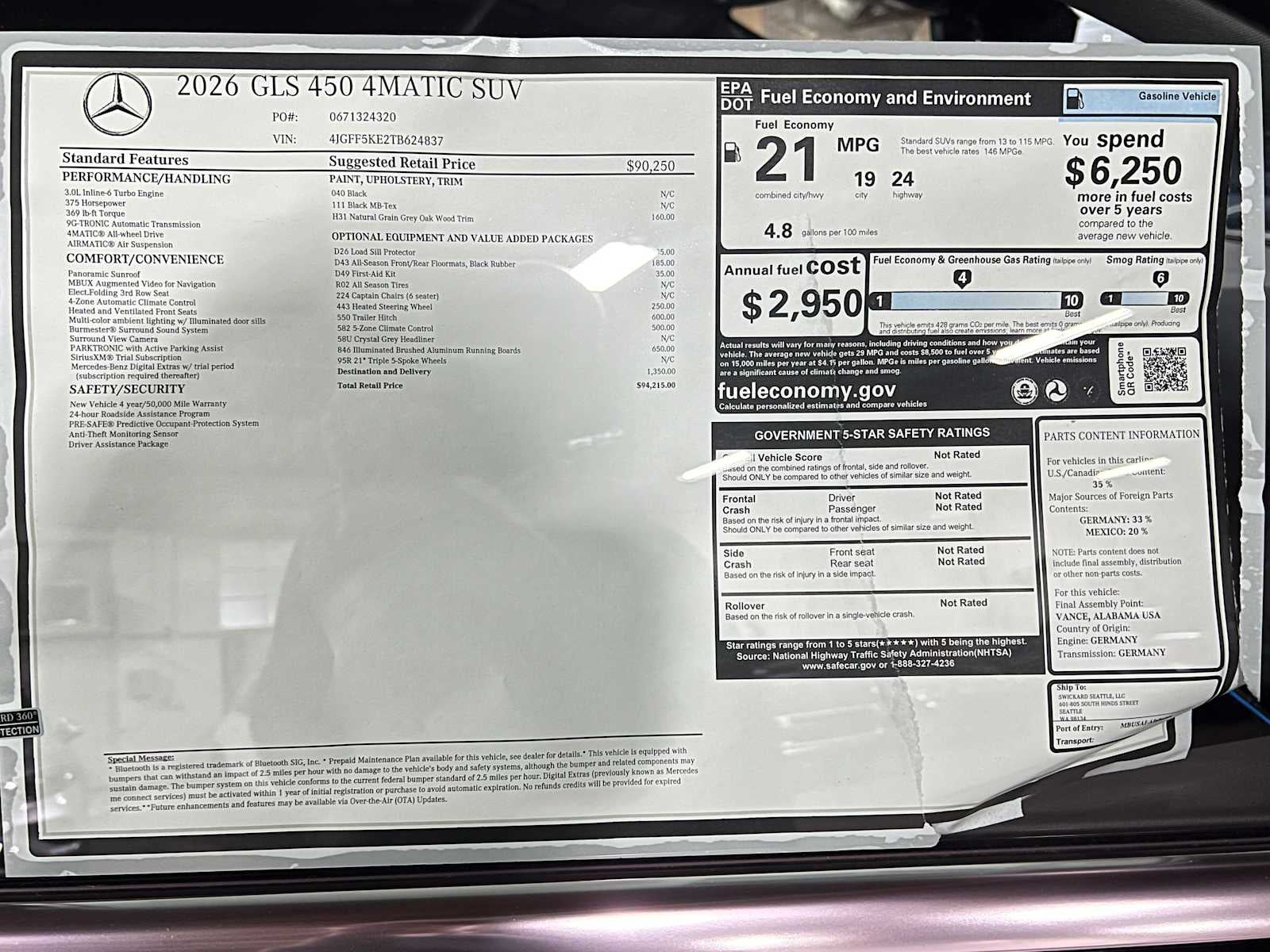 2026 Mercedes-Benz GLS 450 4MATIC® SUV