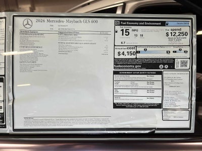 2026 Mercedes-Benz GLS Maybach GLS 600