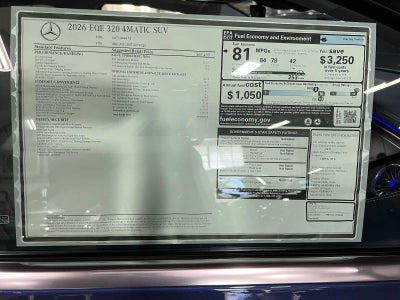 2026 Mercedes-Benz EQE 320 4MATIC® SUV