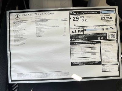 2026 Mercedes-Benz CLA CLA 250