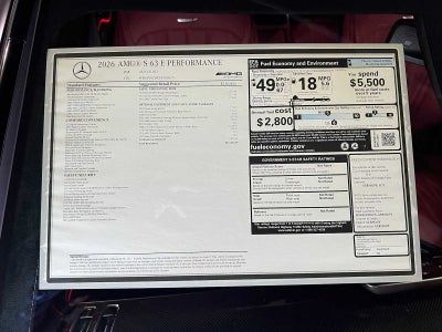 2026 Mercedes-Benz AMG® S 63 E 4MATIC® Sedan