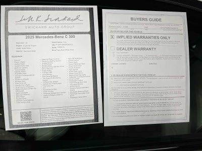 2025 Mercedes-Benz C 300 Sedan