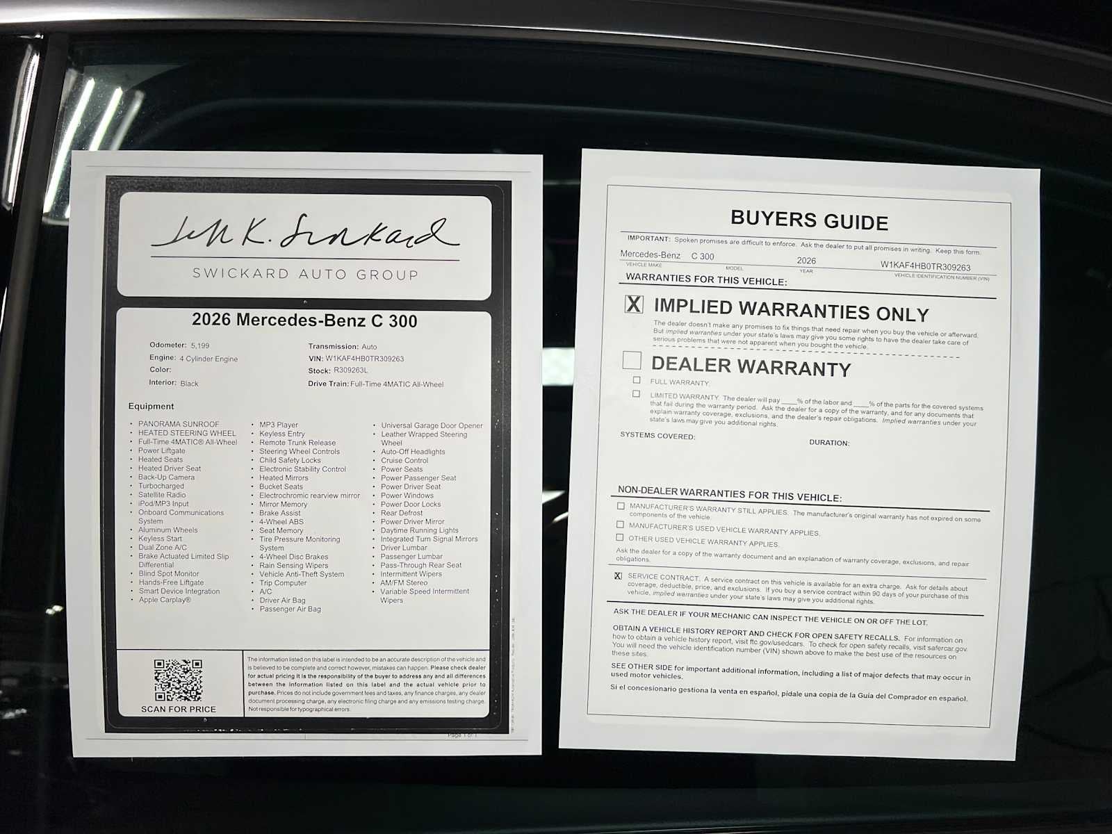2026 Mercedes-Benz C 300 4MATIC® Sedan