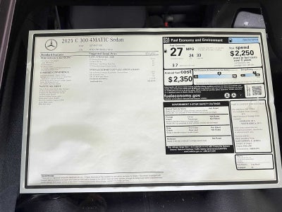 2025 Mercedes-Benz C-Class C 300