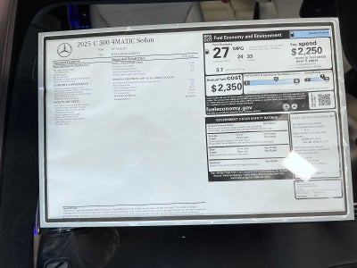 2025 Mercedes-Benz C-Class C 300