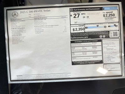 2025 Mercedes-Benz C-Class C 300