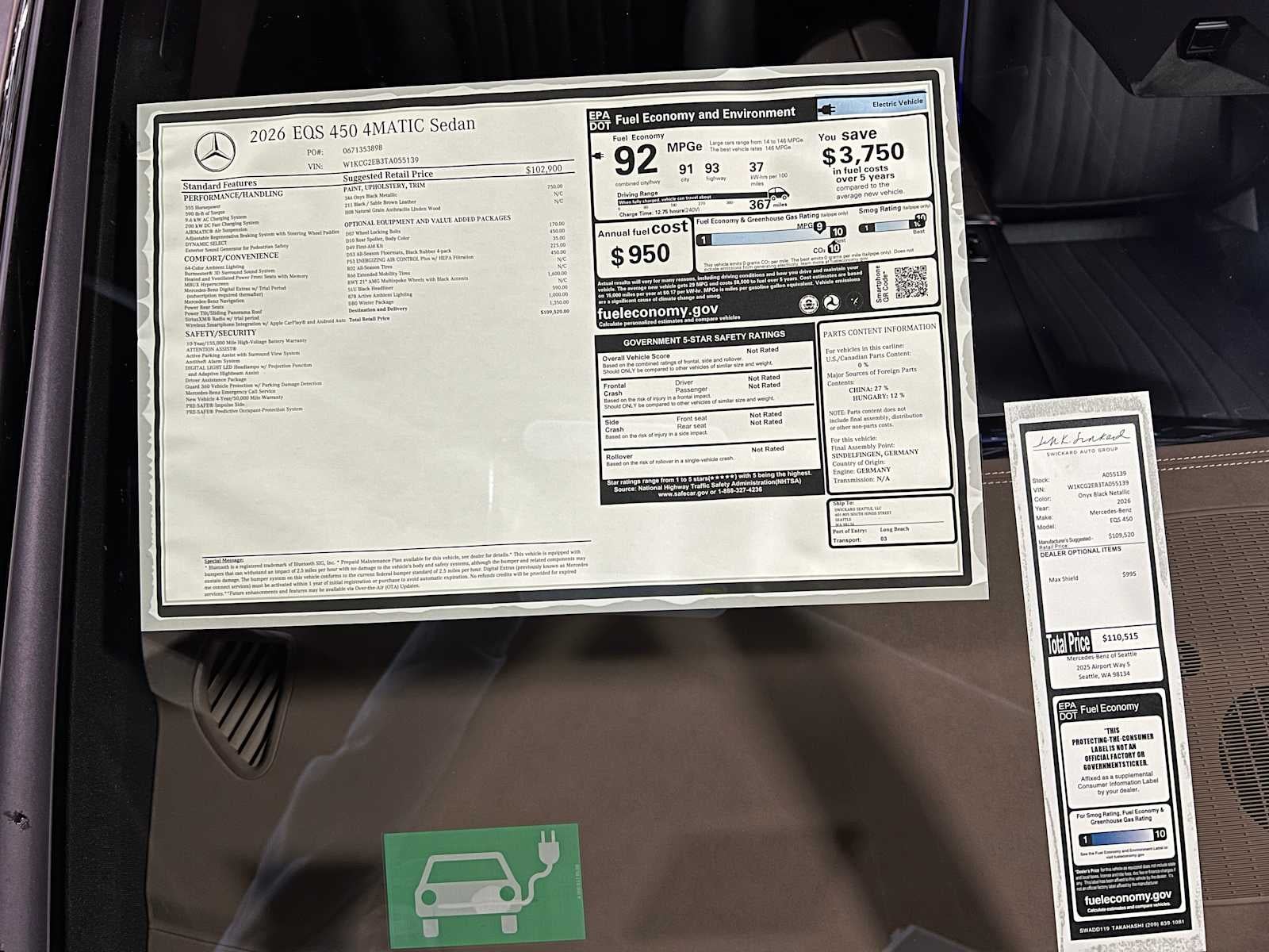 2026 Mercedes-Benz EQS 450 4MATIC® Sedan