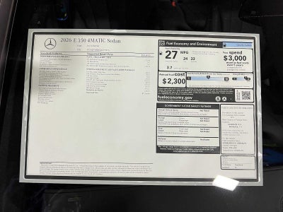 2026 Mercedes-Benz E 350 4MATIC® Sedan