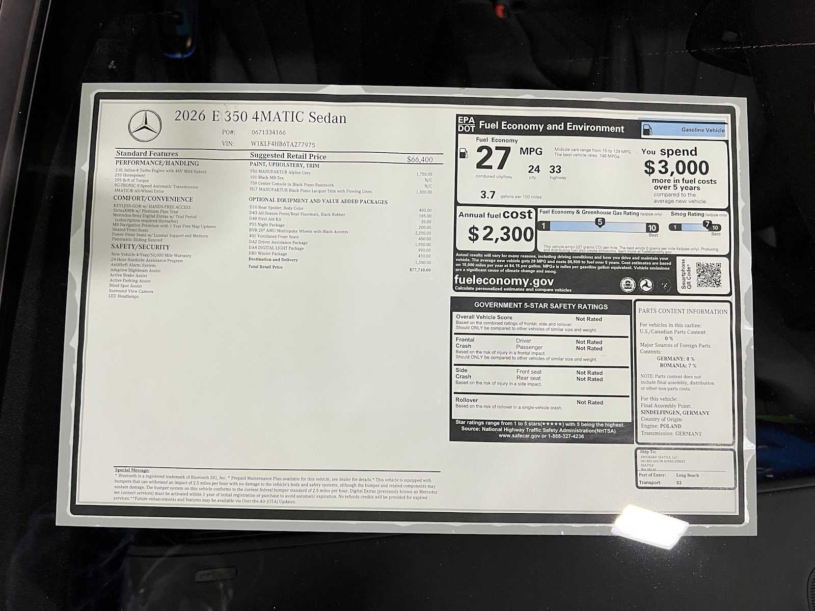 2026 Mercedes-Benz E 350 4MATIC® Sedan