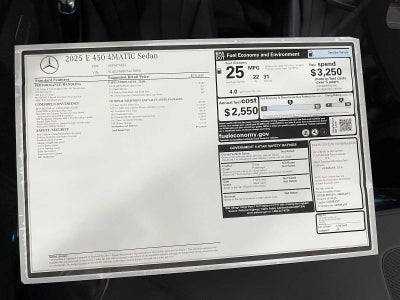 2025 Mercedes-Benz E-Class E 450