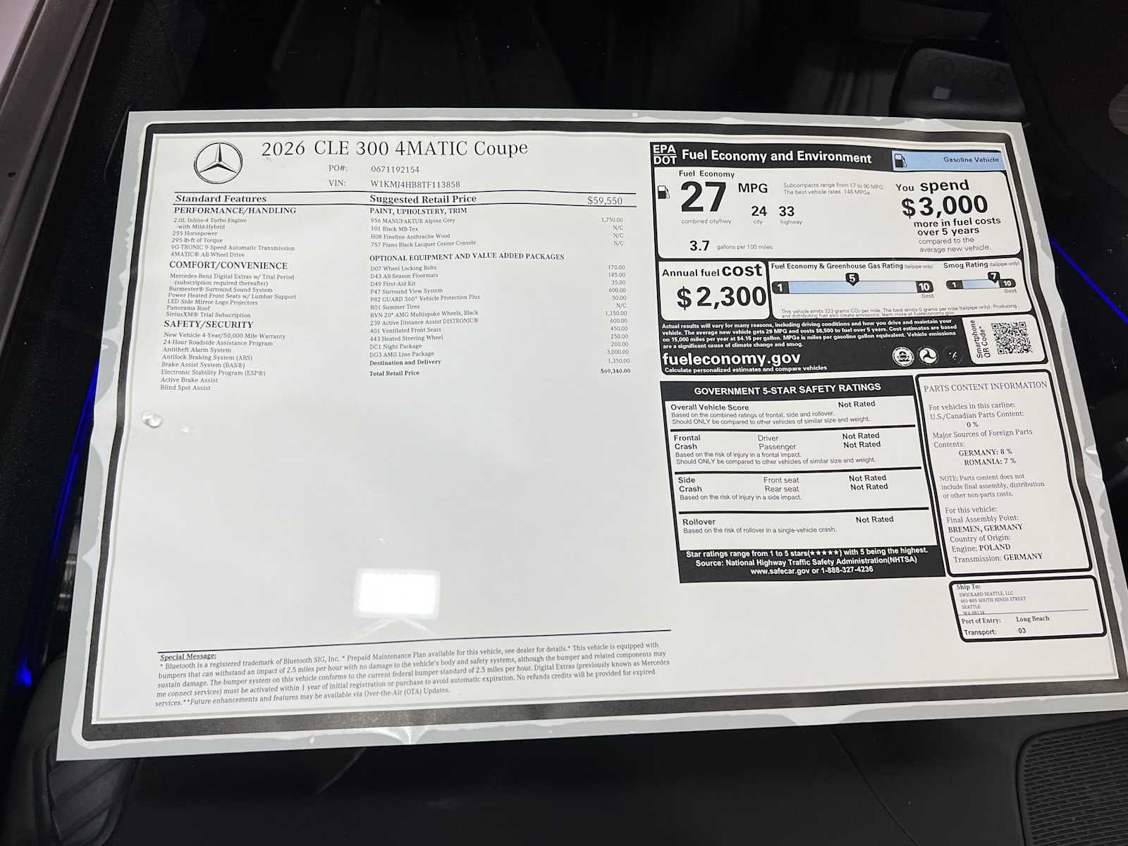 2026 Mercedes-Benz CLE 300 4MATIC® Coupe