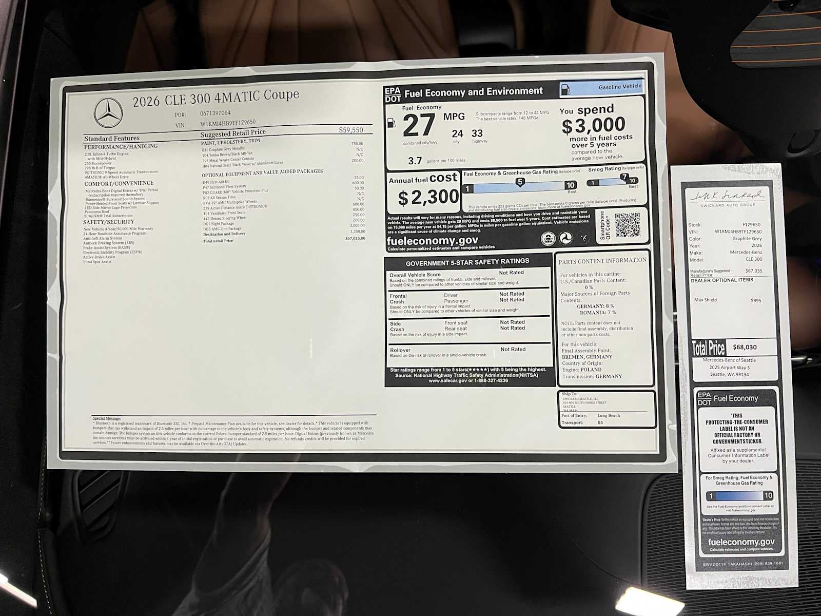 2026 Mercedes-Benz CLE 300 4MATIC® Coupe