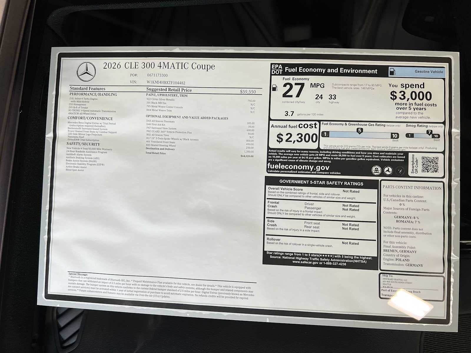 2026 Mercedes-Benz CLE CLE 300