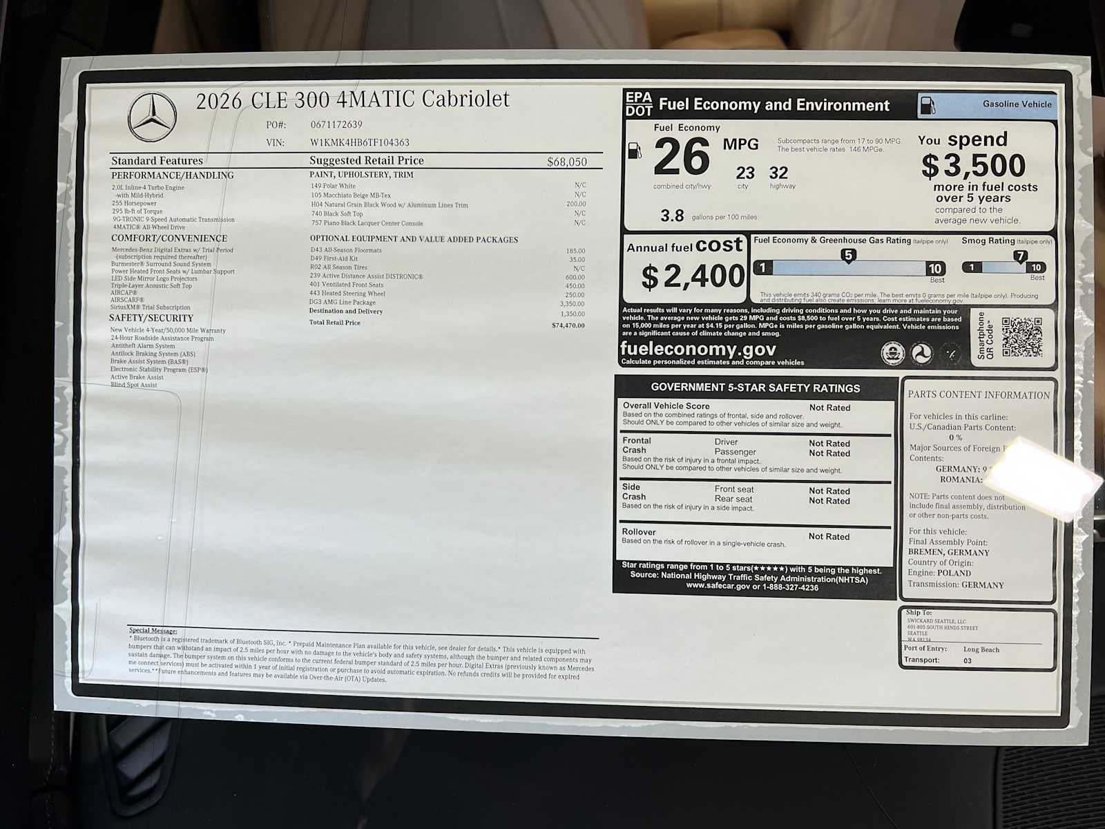 2026 Mercedes-Benz CLE CLE 300