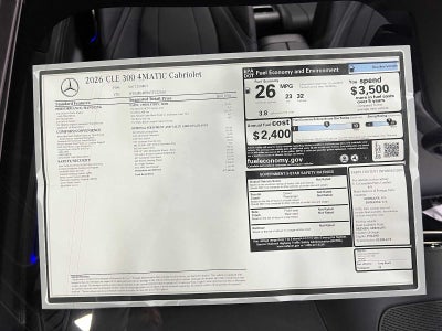 2026 Mercedes-Benz CLE 300 4MATIC® Cabriolet