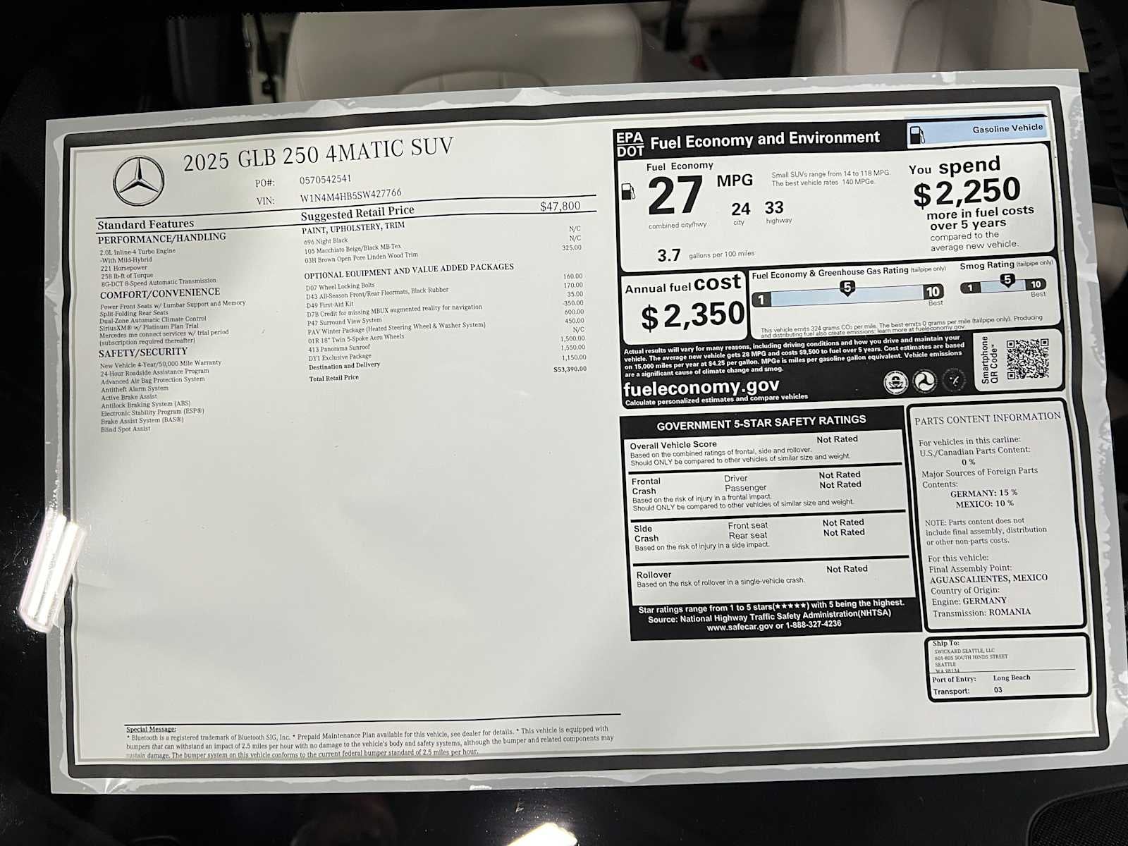 2025 Mercedes-Benz GLB 250 4MATIC® SUV