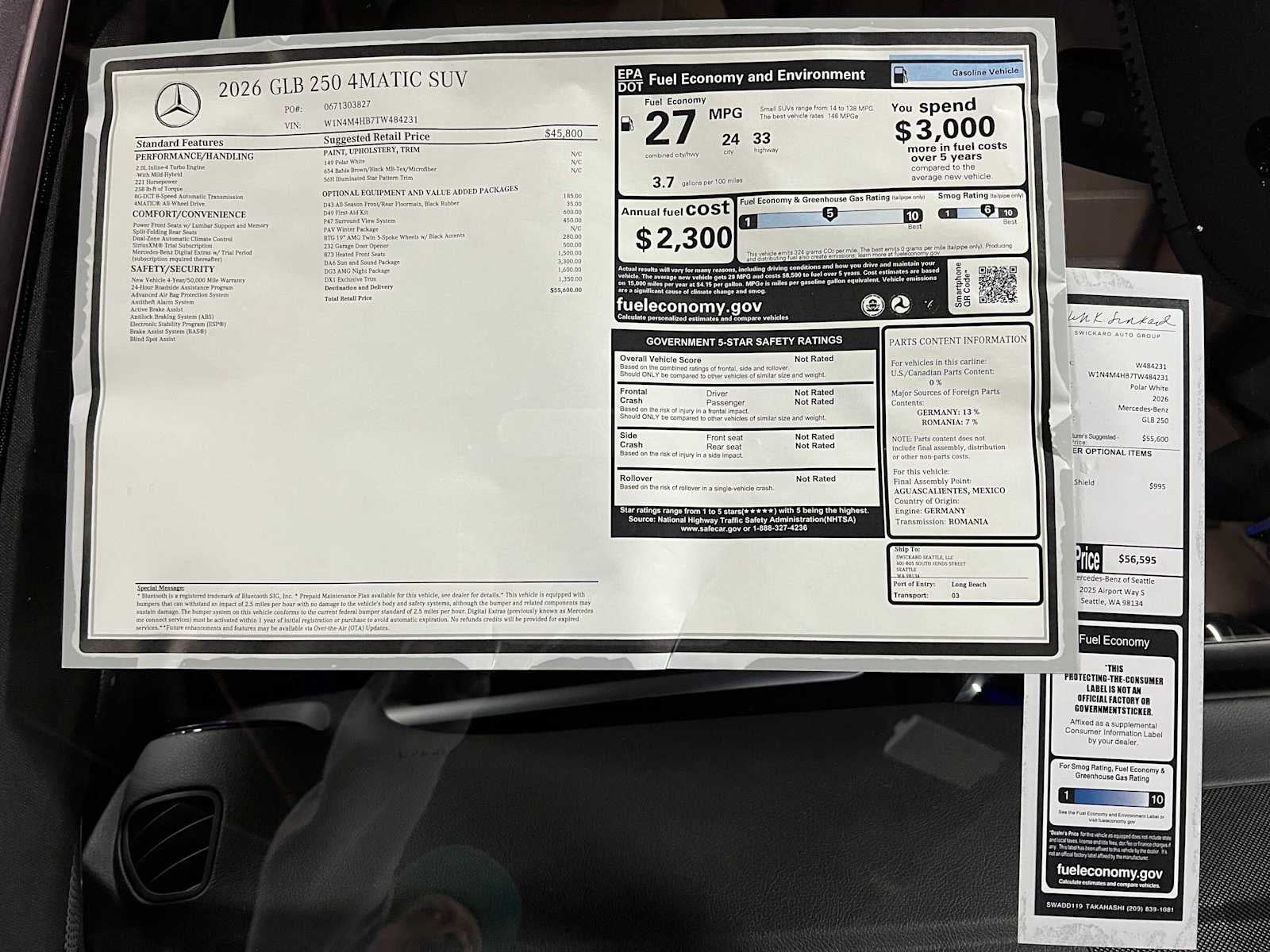 2026 Mercedes-Benz GLB 250 4MATIC® SUV