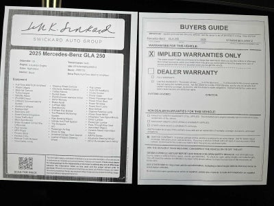 2025 Mercedes-Benz GLA GLA 250