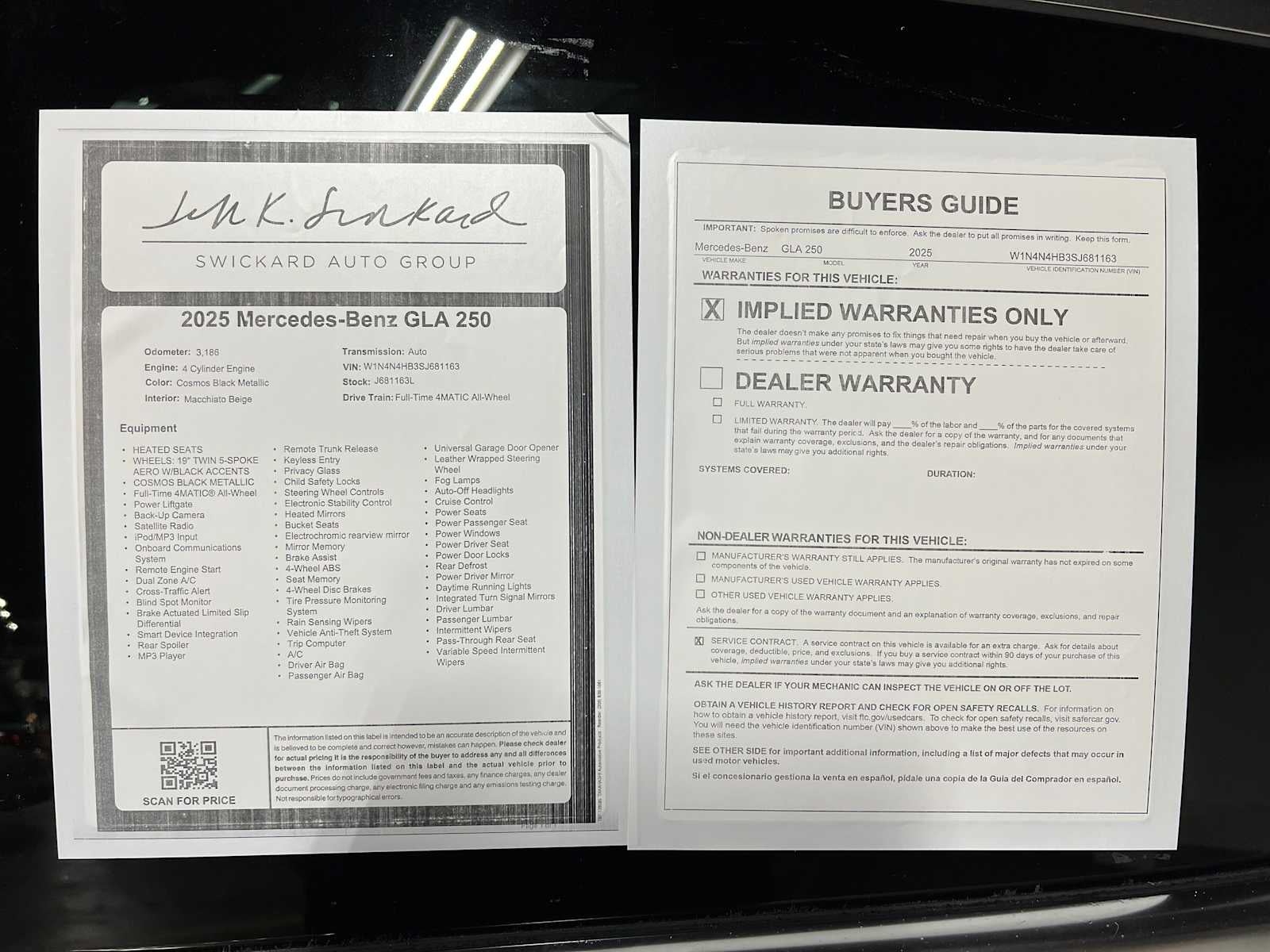 2025 Mercedes-Benz GLA 250 GLA 250