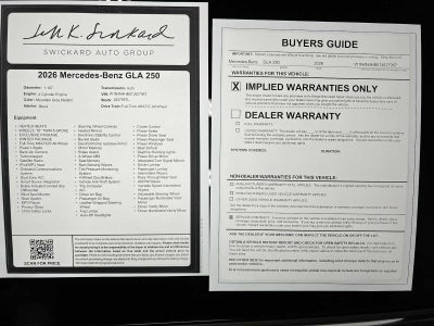 2026 Mercedes-Benz GLA 250 4MATIC® SUV