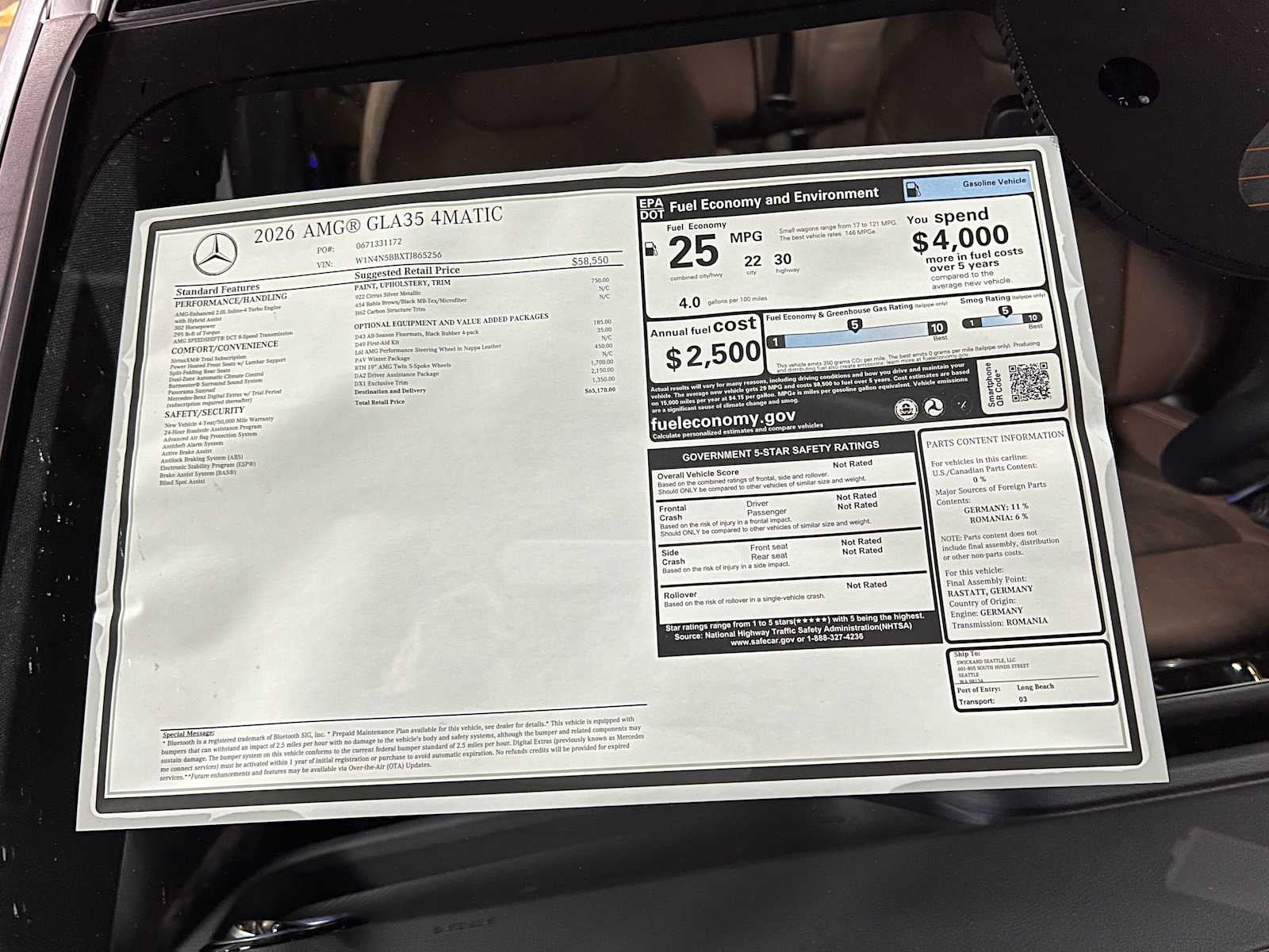 2026 Mercedes-Benz AMG® GLA 35 4MATIC® SUV