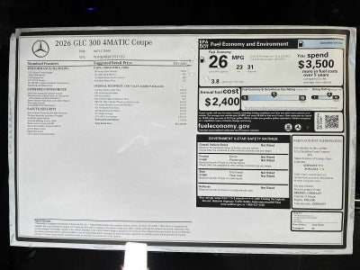 2026 Mercedes-Benz GLC 300 4MATIC® Coupe