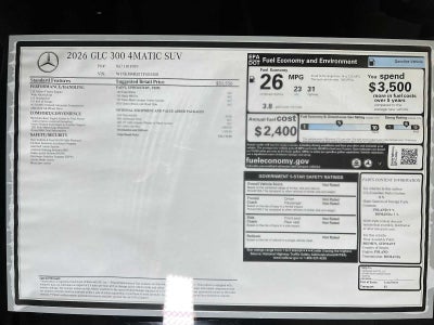 2026 Mercedes-Benz GLC GLC 300