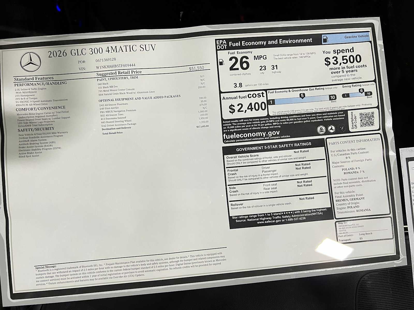 2026 Mercedes-Benz GLC 300 4MATIC® SUV