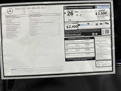 2026 Mercedes-Benz GLC 300 4MATIC® SUV