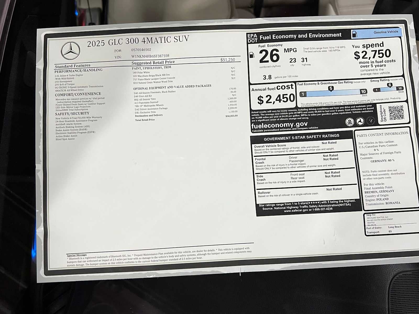 2025 Mercedes-Benz GLC GLC 300