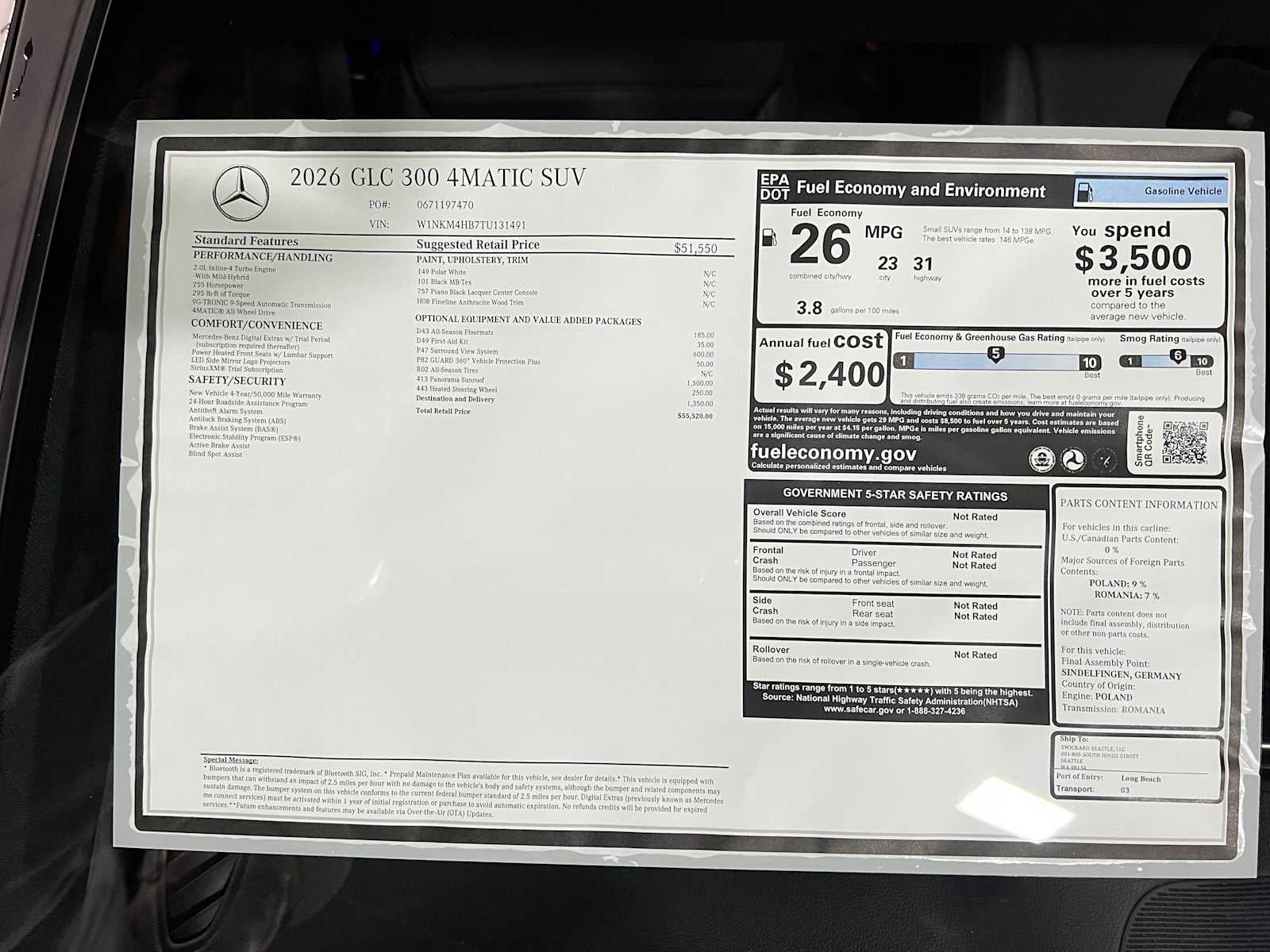 2026 Mercedes-Benz GLC 300 4MATIC® SUV