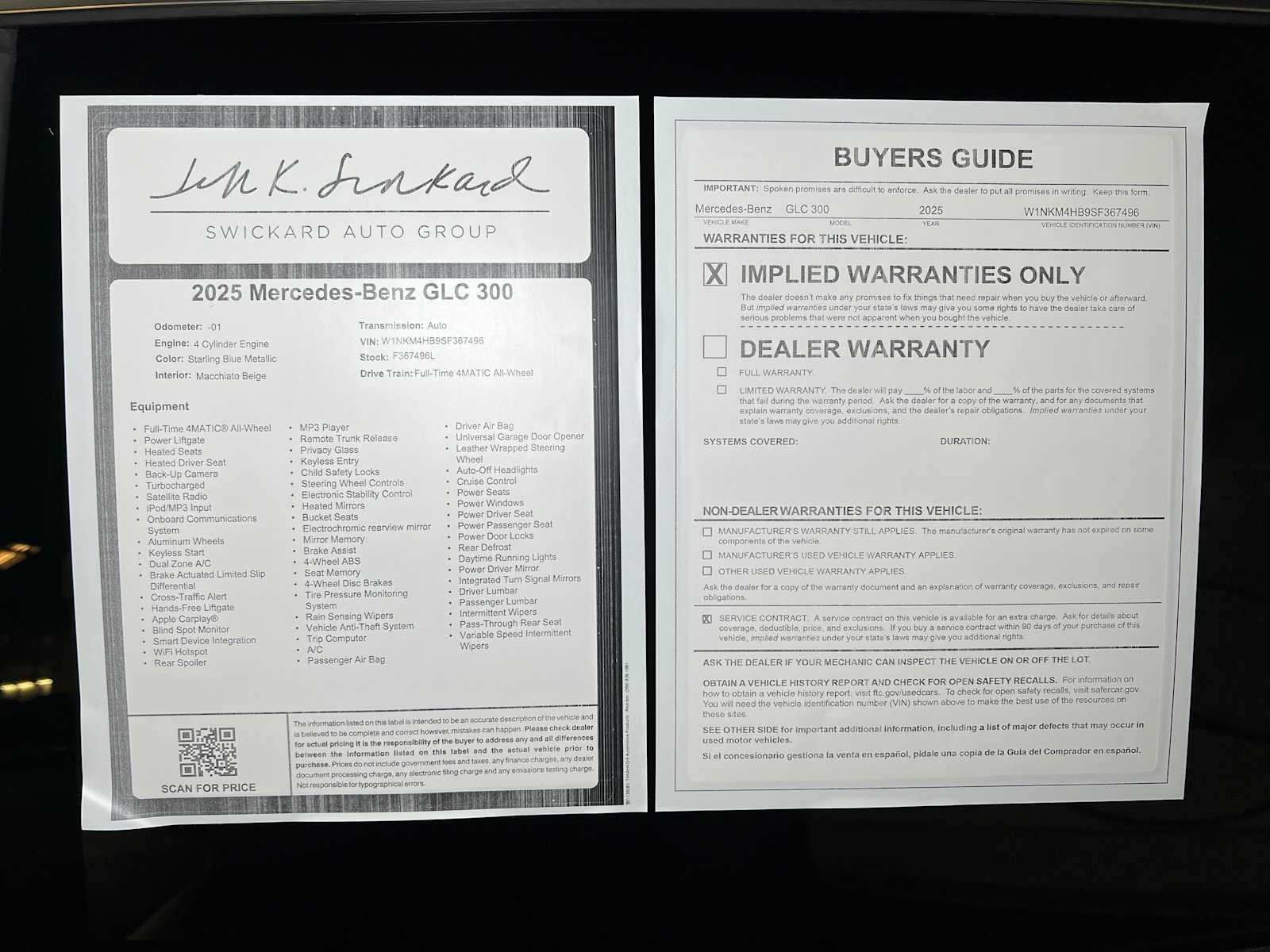 2025 Mercedes-Benz GLC GLC 300