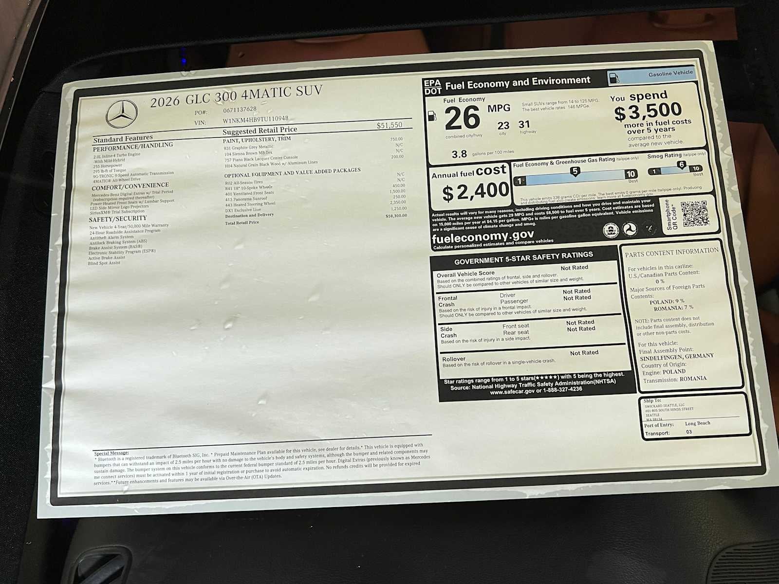 2026 Mercedes-Benz GLC GLC 300