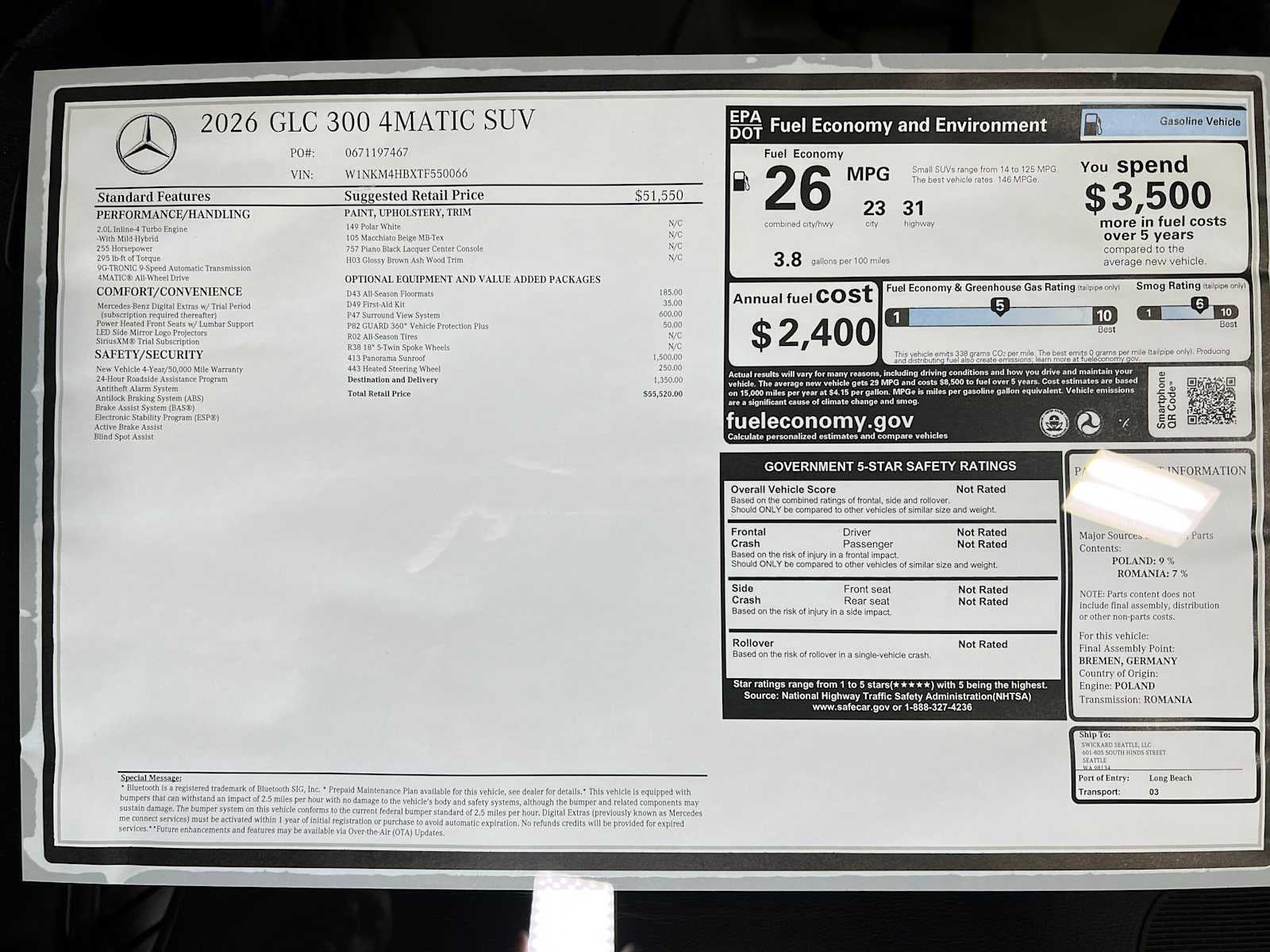 2026 Mercedes-Benz GLC GLC 300