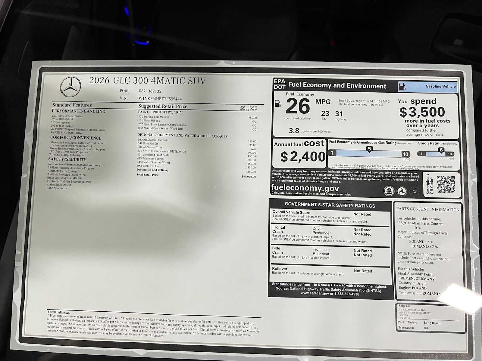 2026 Mercedes-Benz GLC 300 4MATIC® SUV