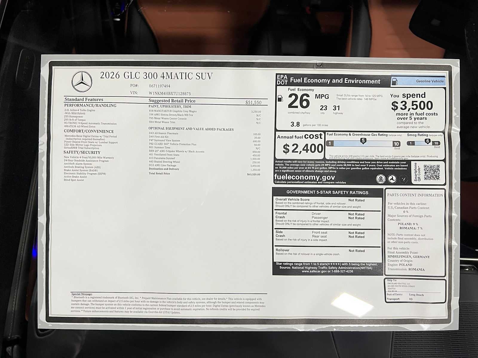 2026 Mercedes-Benz GLC 300 4MATIC® SUV