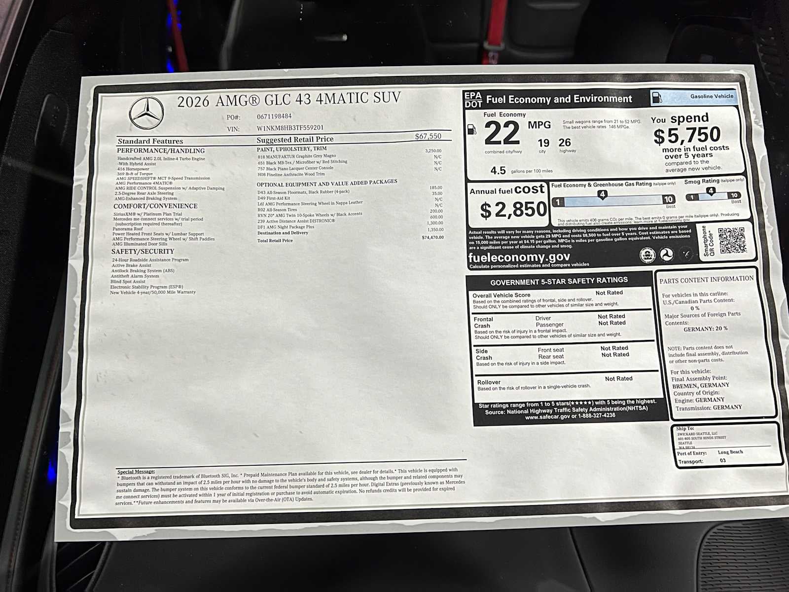 2026 Mercedes-Benz AMG® GLC 43 4MATIC® SUV