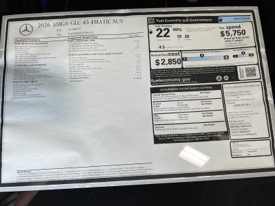 2026 Mercedes-Benz AMG® GLC 43 4MATIC® SUV