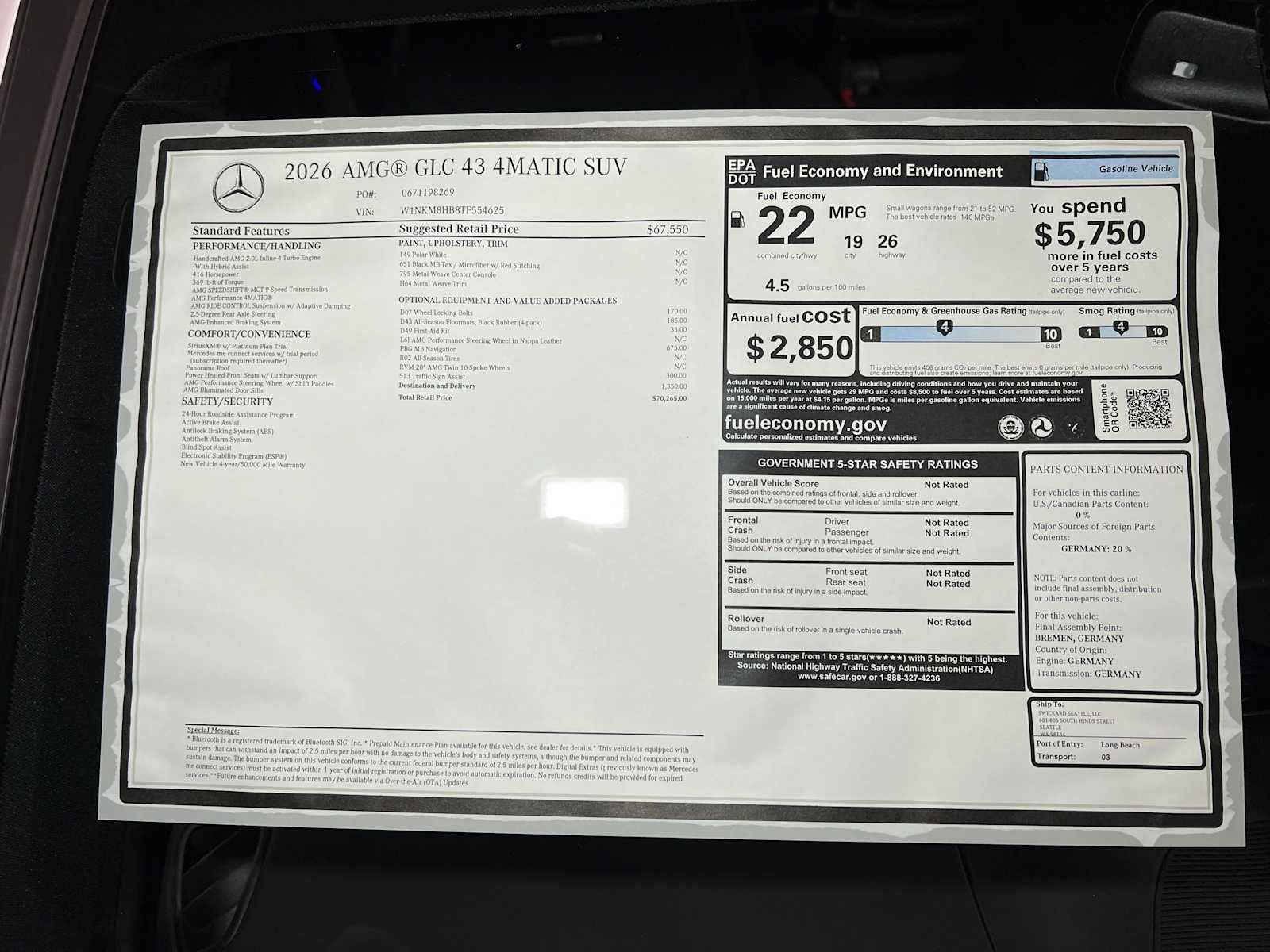 2026 Mercedes-Benz AMG® GLC 43 4MATIC® SUV