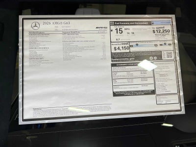 2026 Mercedes-Benz G-Class AMG® G 63